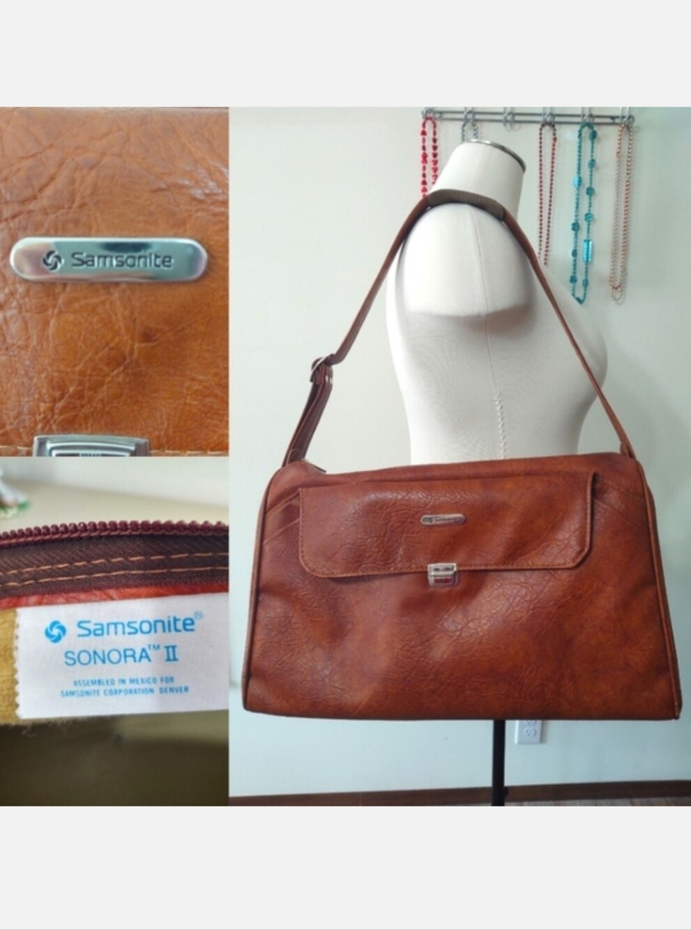 Vintage Samsonite Sonora II Weekend Travel Bag Tan